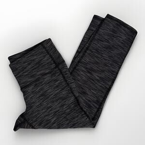 Athleta Chaturanga Stripe Leggings XS Black Gray Crop Yoga Gym